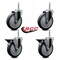 Service Caster 5 Inch Thermoplastic  Rubber Wheel Swivel 34 Inch Threaded Stem Caster Set 2 Brakes SCC SCC-TS20S514-TPRB-34212-2-PLB-2 - alternate 4